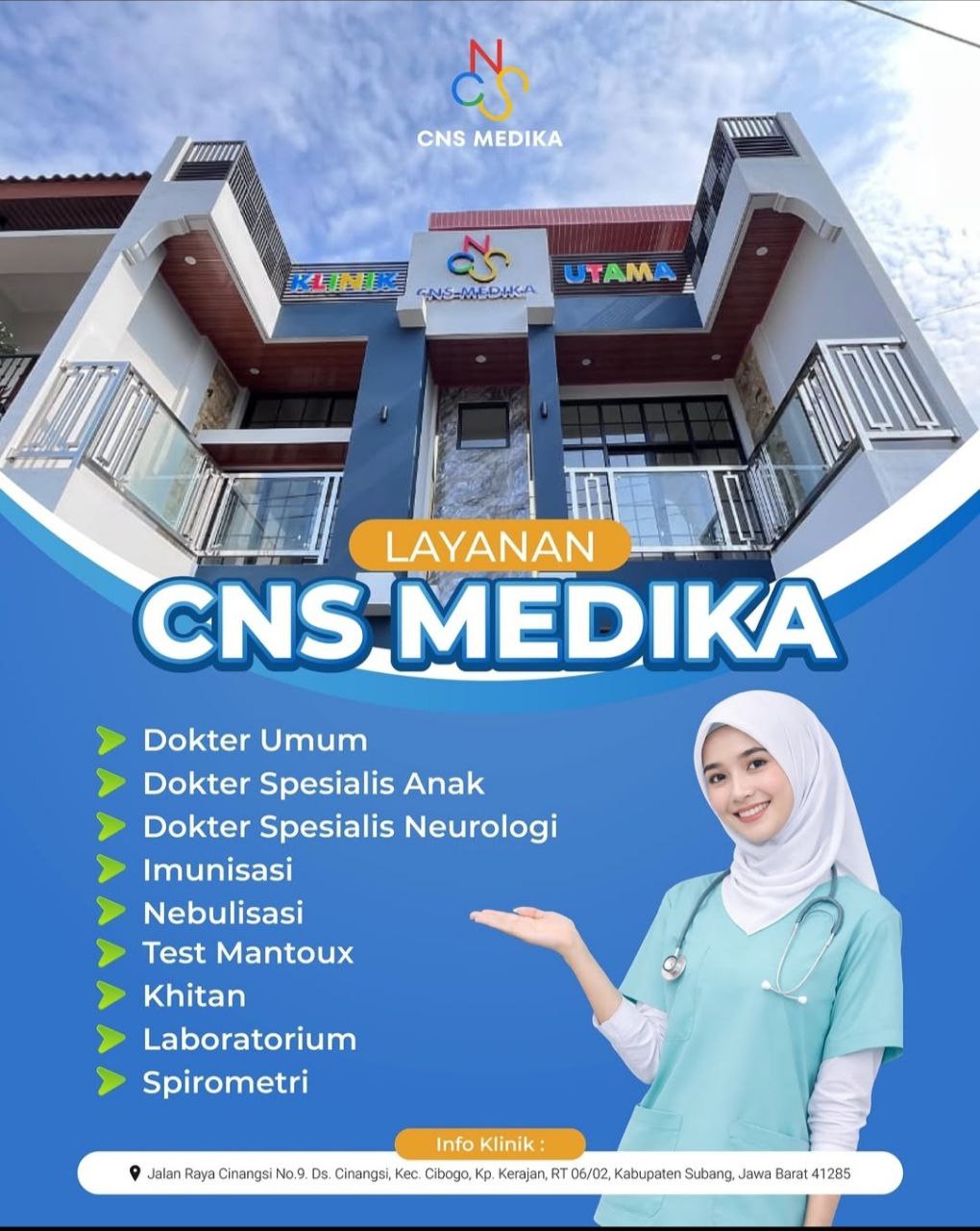 Klinik Rekomendasi di Subang Klinik Utama CNS Medika